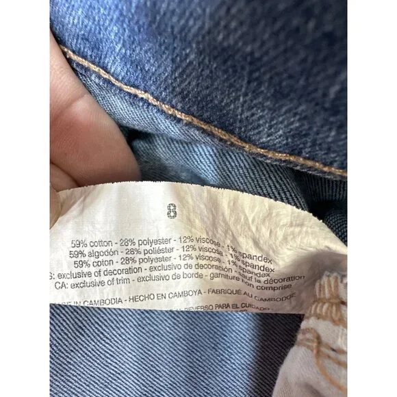 Jessica Simpson Jeans Size 8 Womens Stretch Mid-rise Blue Straight leg inseam 28 - Picture 3 of 8